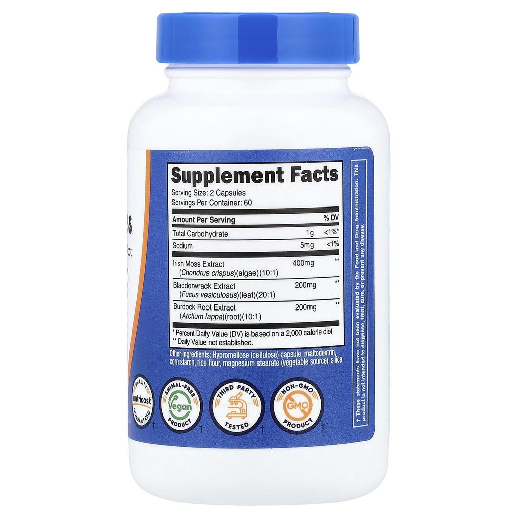 Nutricost, Irish Sea Moss, 120 Capsules