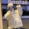 Fleece ovčí vlna kabát dámský zimní podzimní sezóna univerzální bavlněná bunda student nový styl Ins Hongfeng fleece hustý top trendy
