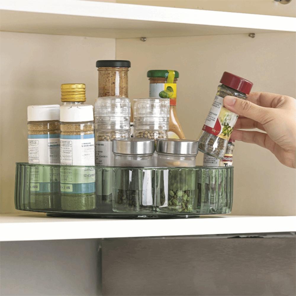 Large Capacity Kitchen Seasoning Organizer Turntable Spice Rack  Cosmetics