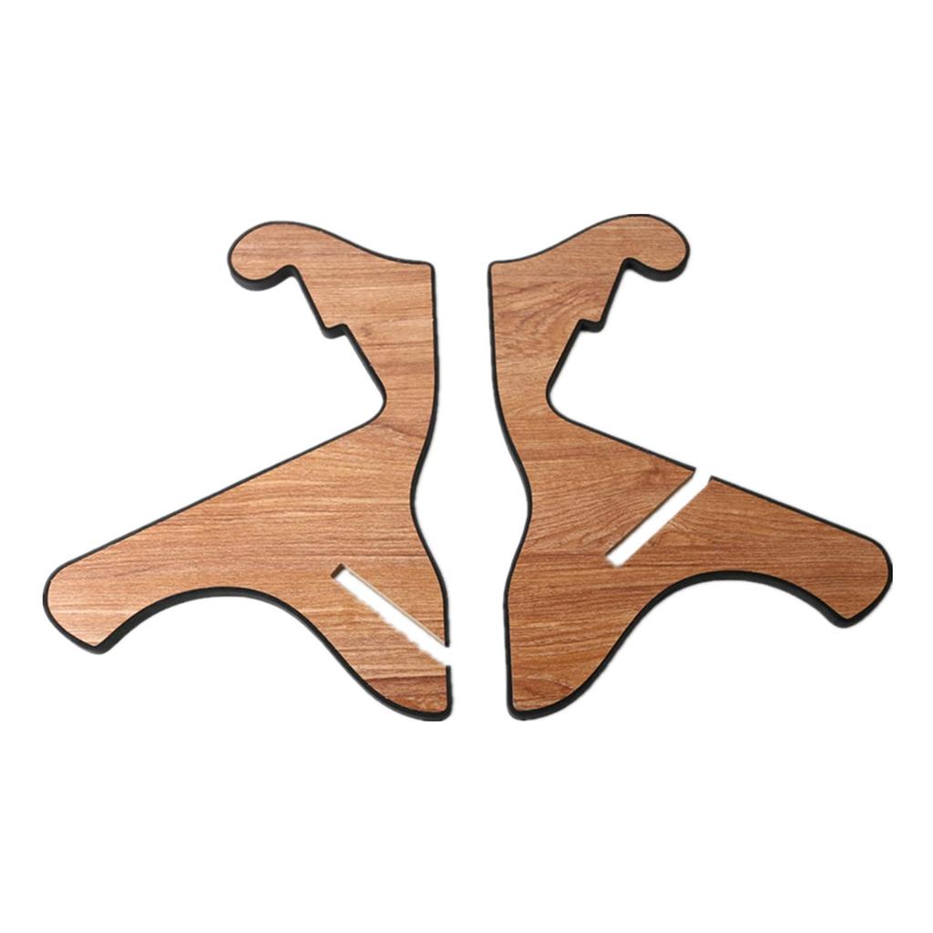 Miwayer Guitar Stand, Thick Wood, Universal 0.12" Soft Leather, Safe, Non-Slip, Portable, with Strings, Wooden Guitar Rack for Acoustic, Classical,
