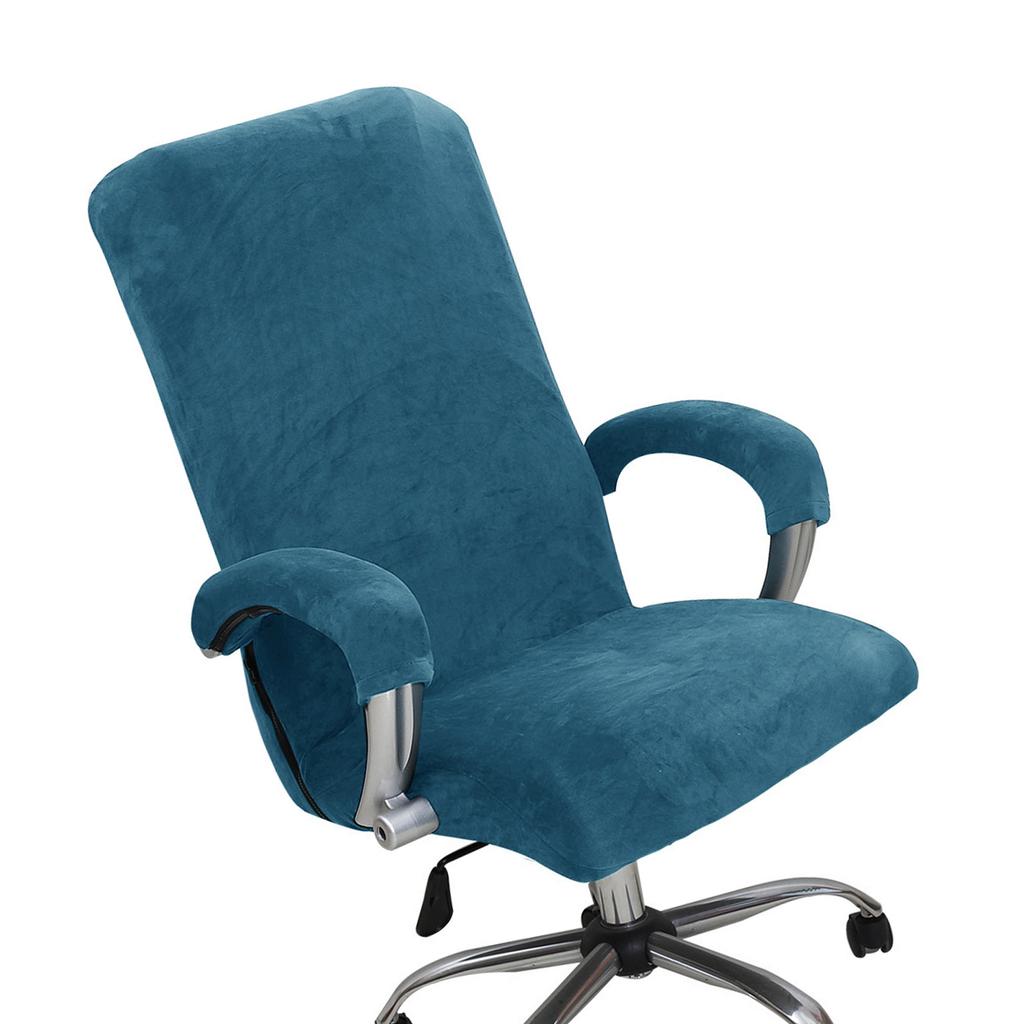 Durable Silver Fox Plush Elastic Chair Covers Dust Resistant Polyester Fabric For Home Office Seats