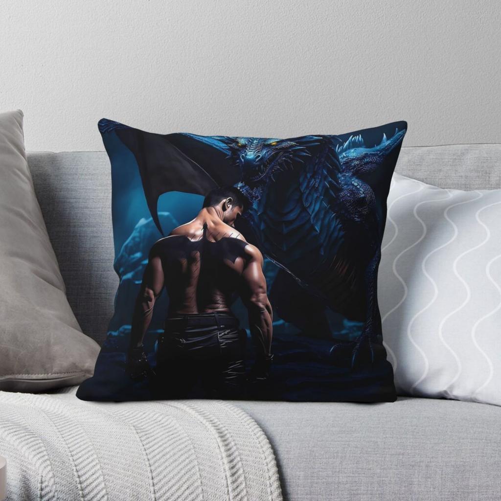 Fourth Wing Xaden Riorson Square Pillowcase Polyester Linen Velvet Printed Decorative Pillow Case Sofa Cushion Cover Wholesale