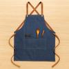 Dirt-resistant Cross Back Denim Apron with Pocket Studio Work Clothes  Bartenders