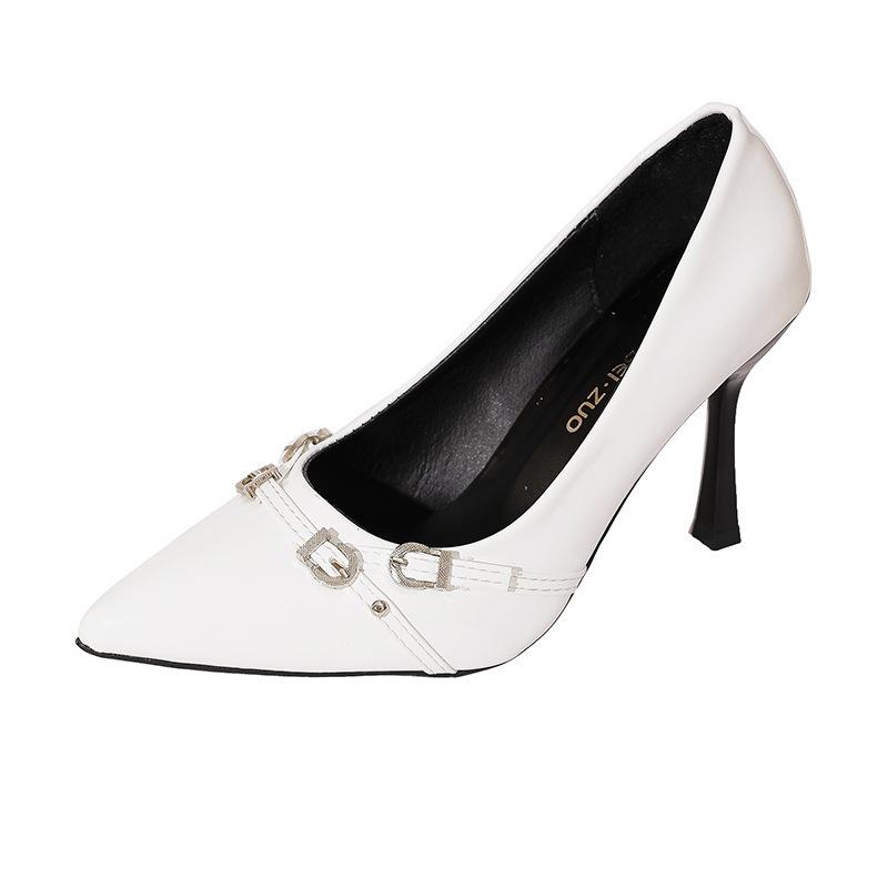 Comfortable and stable heels, black light and familiar, beautiful high heels for women, new French temperament high heels for women in spring and autu