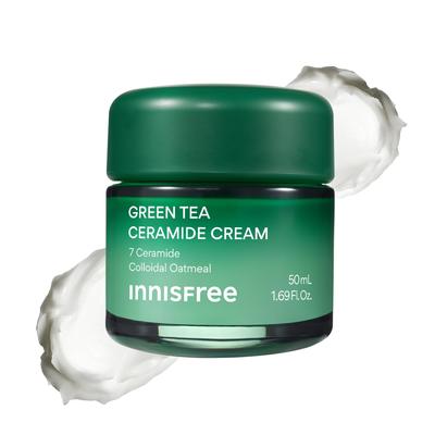 Innisfree Green Tea Ceramide Barrier Cream 50ml Bariérový Noční Vysoce Plný Vhodný pro a Smíšený Korejský Noční Krk Ceramidy [Autentický] Péče,