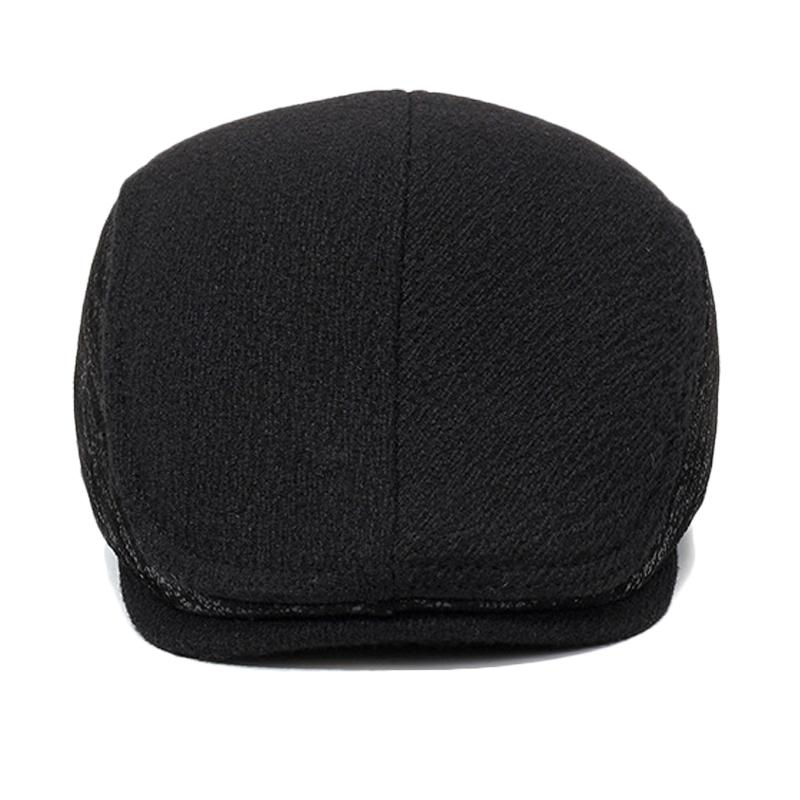 Men's Hat Dad's Hat Autumn Winter Wool Ear Protection Cap Middle-Aged and Elderly Beret Warm Forward Cap