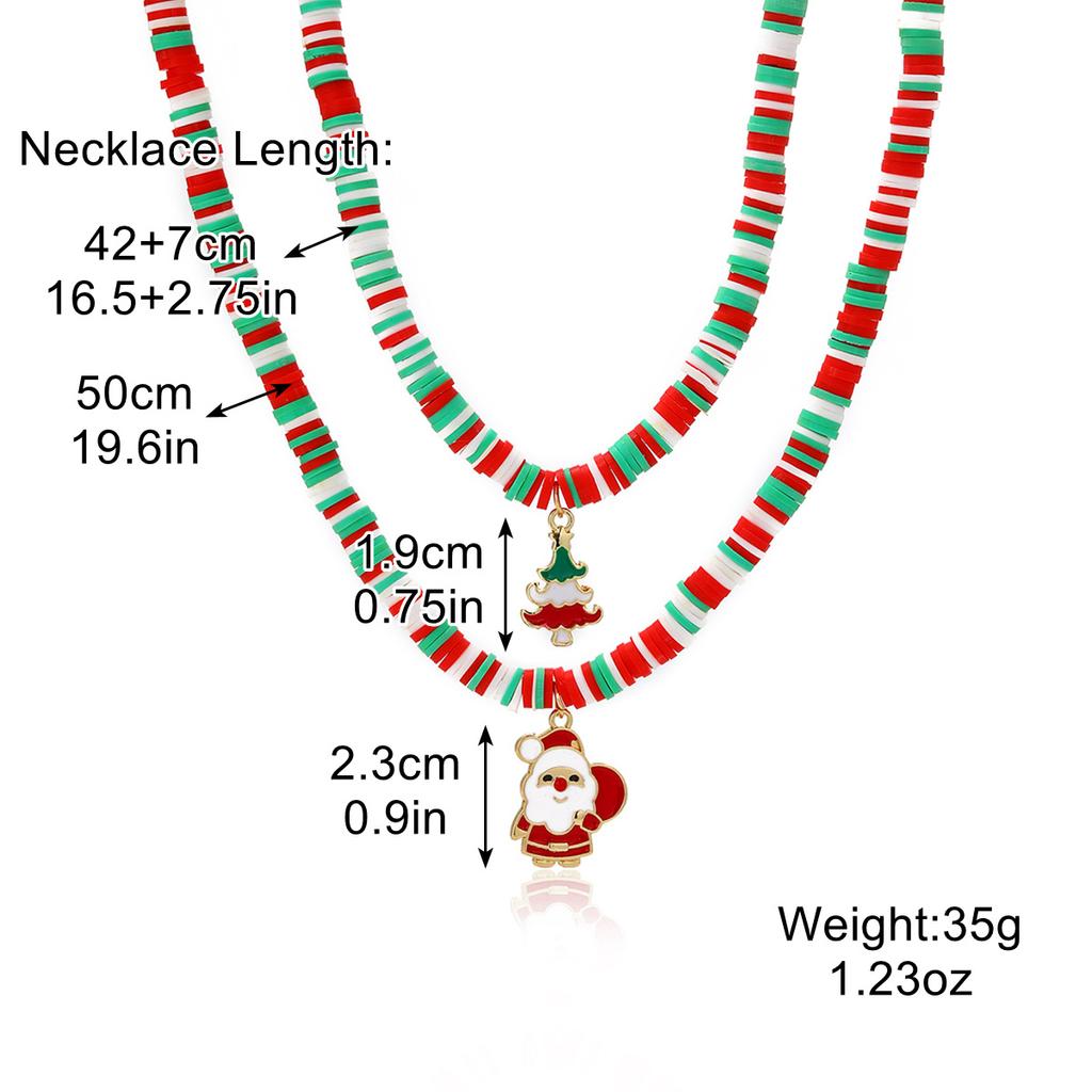 Christmas Day Necklace European and American Multi-layer Christmas Necklace Christmas Necklace
