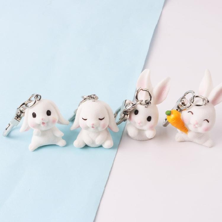 Bunnies Keychain Rabbit Key Rings Keychain Backpack Charm Bag Pendants Women Men