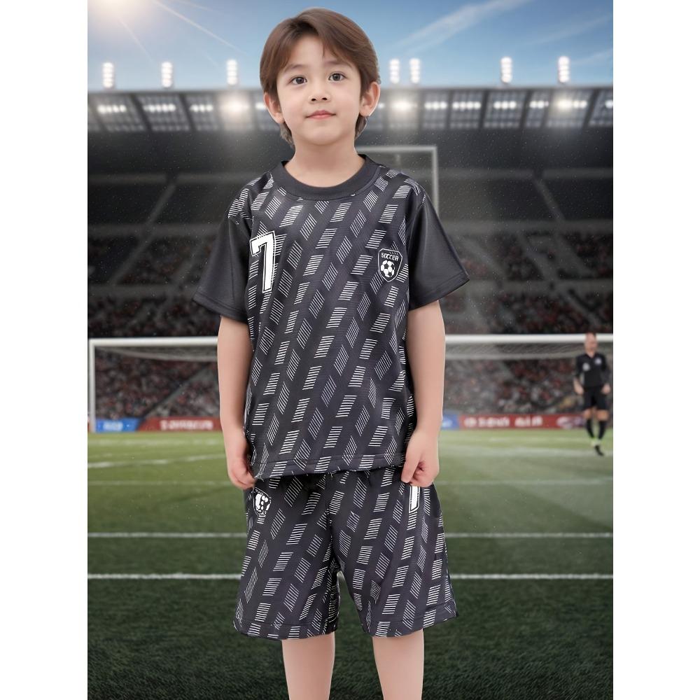 

Children s Clothing Suit for Boy Summer Short Sleeve T-Shirt 2 Piece Set 3D Football Print Shorts Casual Outdoor Children s Sets 150