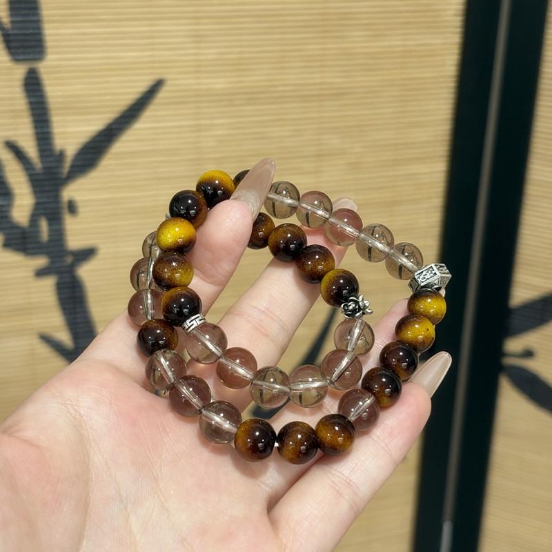 Cai Tiger Eye Stacked Wearing White High-end Bracelet Niche Design for Girlfriend's Valentine's Day