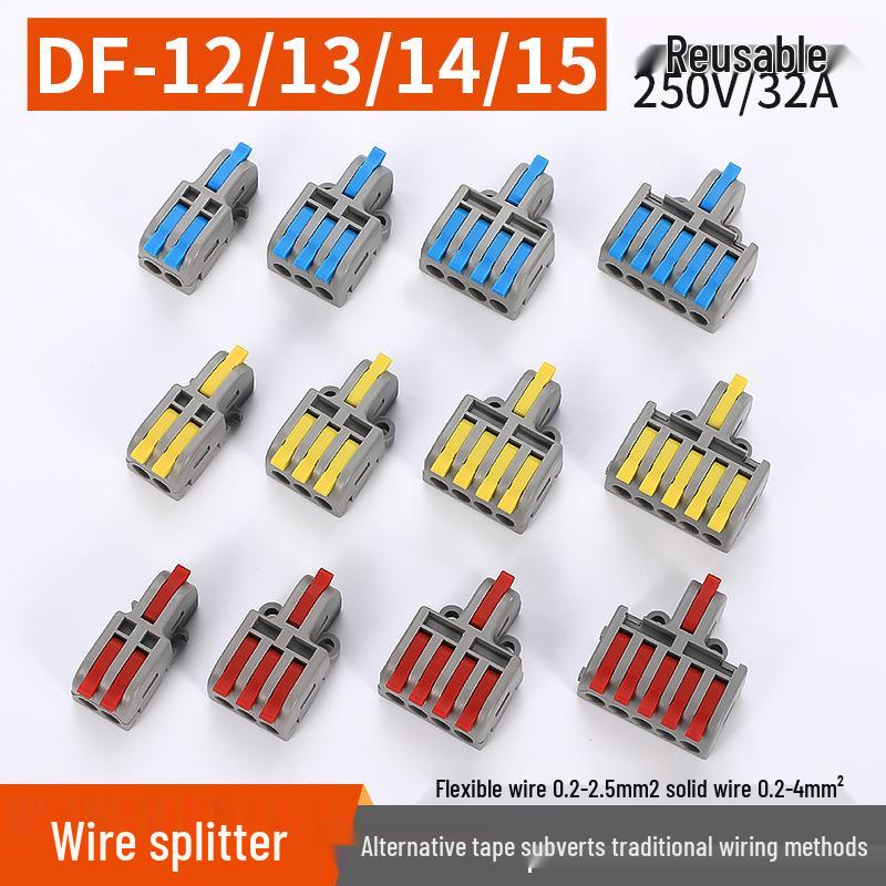 Mini Docking Model: 1 Input to 2/3/4/5 Outputs, Color Handle DF-12/13/14/15 for Home Use