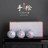 High-end boutique ceramic tea cans, small cans, tea gift boxes, packaging creative souvenirs, black tea, green tea, mini tea cans
