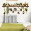 Flower Shelf Potted Furniture Wall Stickers Home Decor Living Room Bedroom Decoration Decals
