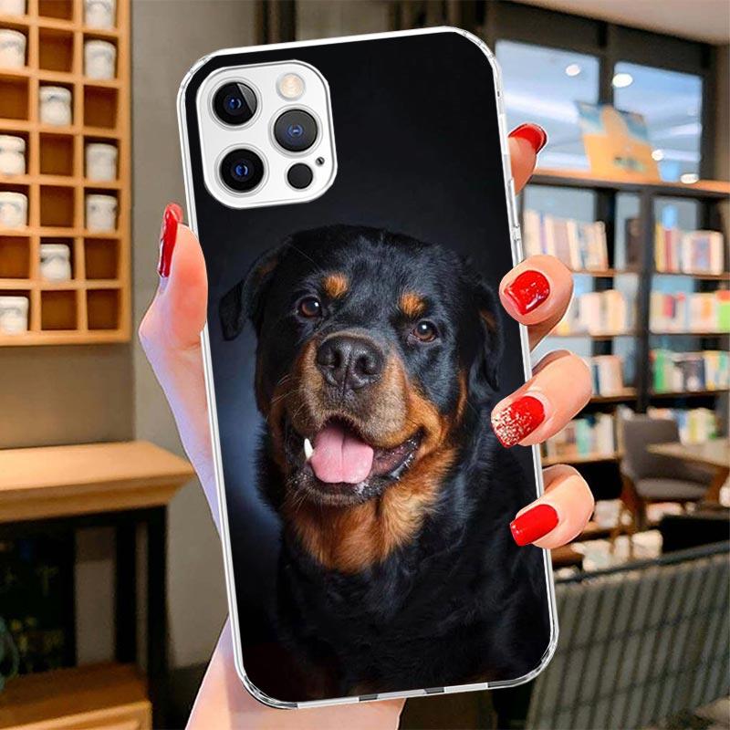 Rottweiler Dog Cover Phone Case For iPhone 16 17 Air 15 14 Pro Max 16E Phone Case 13 Mini 12 11 7 SE 8 Print Pattern Fit Cases 1