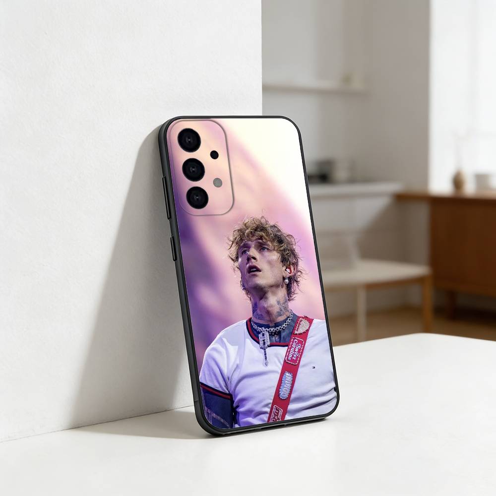 Machine K-Kelly Phone Case For Samsung S25,24,23,22,30,21,10,9,Ultra,Plus,Lite Soft Black Case Samsung S21lite
