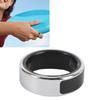 Smart Ring Silver Step Counter Splash Proof Smart Fitness Ring with APP Display Screen Touch Keys fo