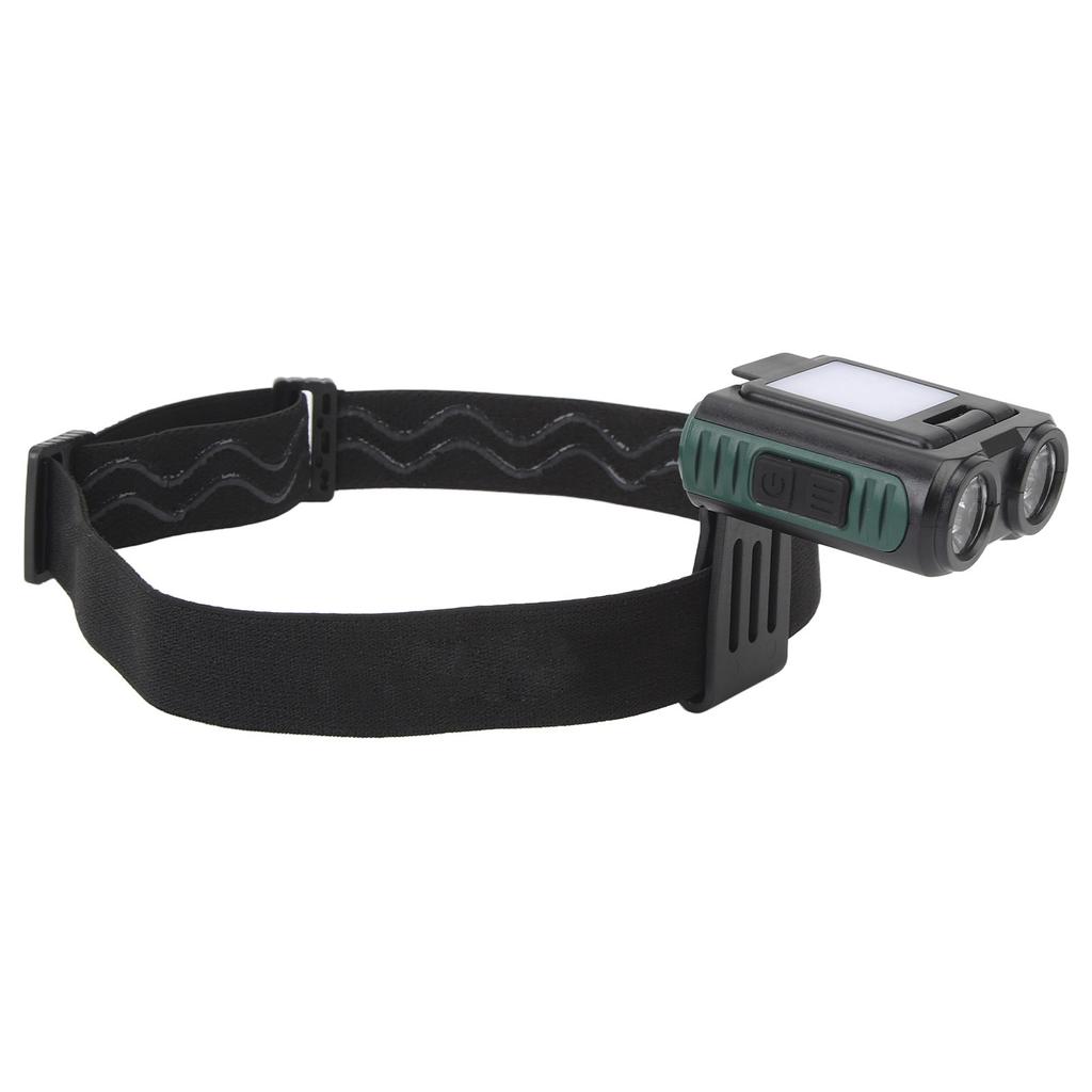 Headlamp Adjustable USB Rechargeable Lightweight Outdoor Fishing Hat Clip Light with Induction for Hiking Camping