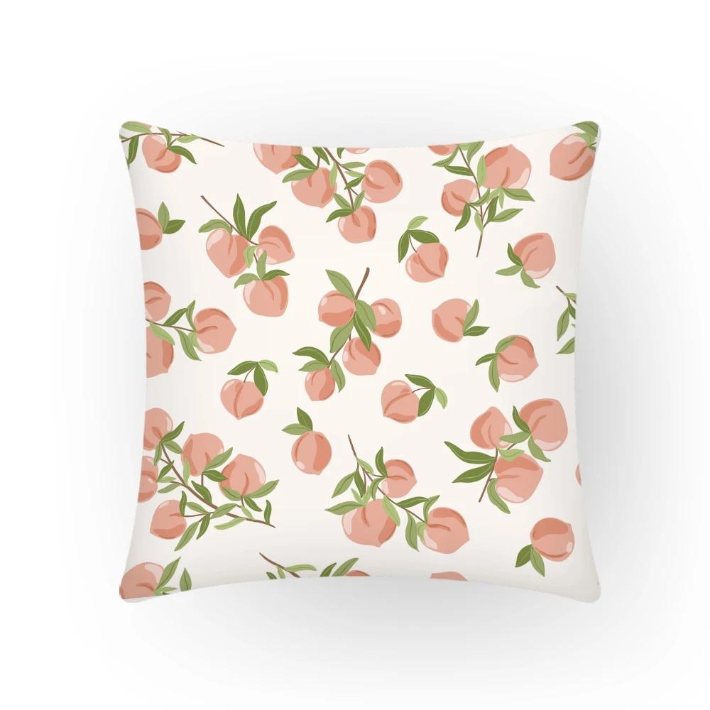 

Фруктовая наволочка, украшение, простой декоративный чехол на сиденье, домашняя квадратная подушка, удобная ретро 40x40cm