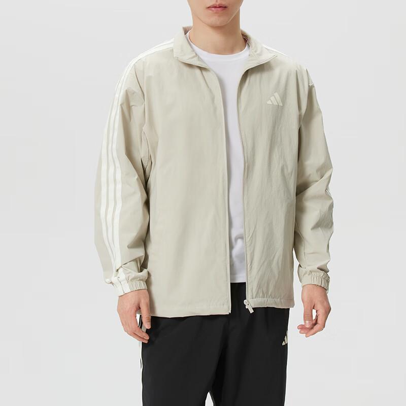 Adidas Running Jackets Men's Light Beige Stand Collar Moderate Other KR2518
