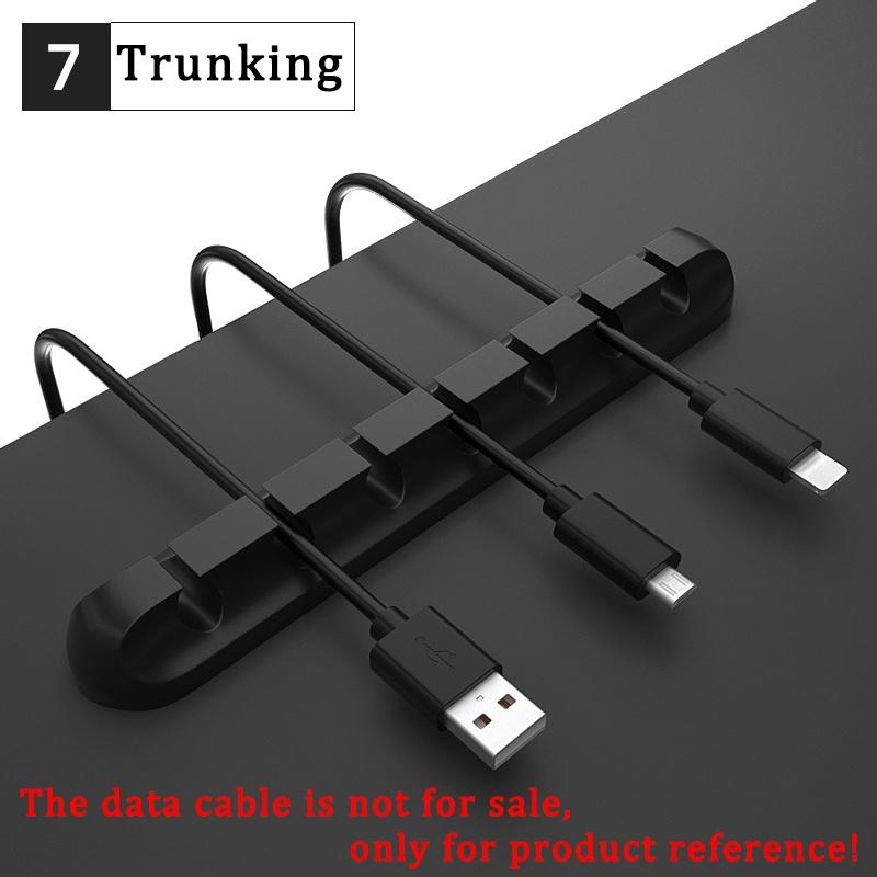 Feel Free To Stick Multi-function Desktop Cable Organizer USB Fixed Cable Storage Hub Cable Tie Card Slot Clip Buckle Network Cable Finishing Artifact