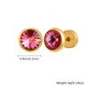 Anti Allergy Round Zircon Stud Earring for Men,AAA CZ Stone Stainless Steel Ear Stud,Hip Hop Classic Jewelry Gift