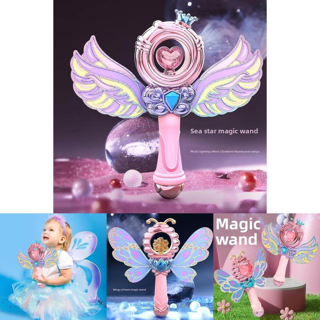 Vílí hůlka s křídly pro dívky Svítící ve tmě Princeznovský dárek pro děti