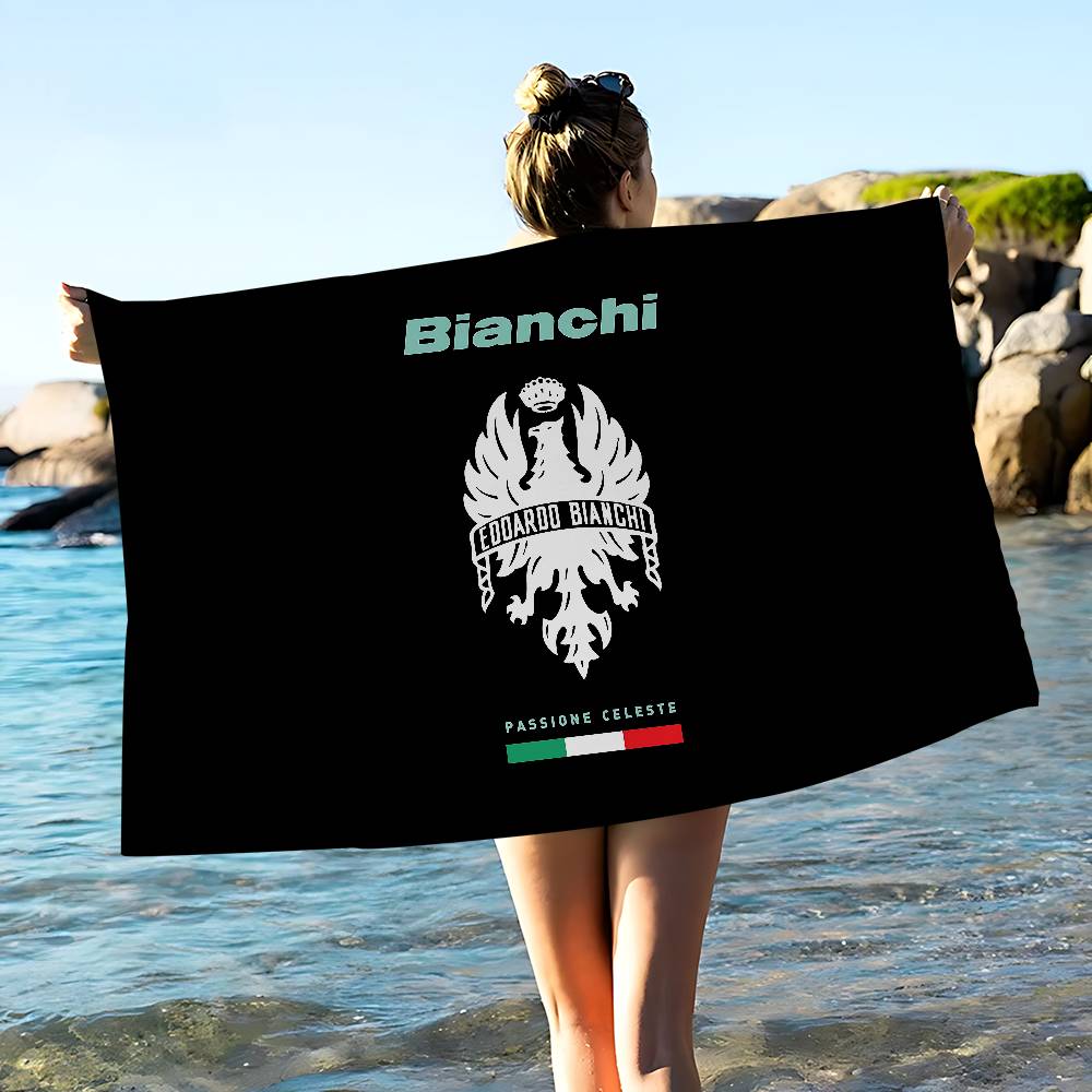 B-BianchiS Fahrradlogo Strandtuch Bunte Handtücher für Mädchen Mikrofaser Schnelltrocknend Sandfrei Strand Yoga Spa Fitnessstudio Pool