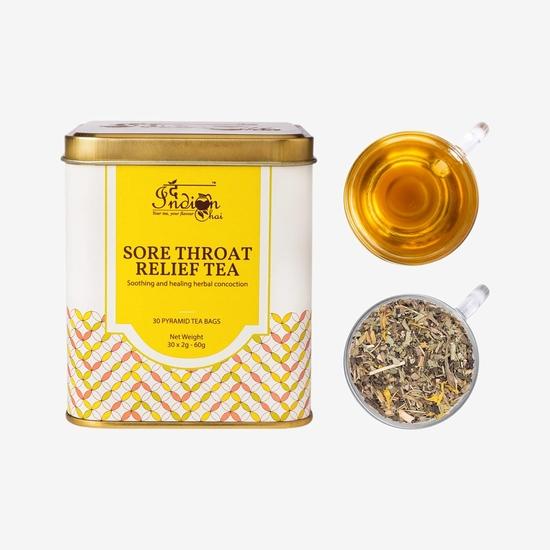 The Indian Chai – Sore Throat Relief Tea 30 Pyramid Tea Bags | Boosts Immunity, Clears Respiratory Passages, Embrace Natural Wellness | Herbal Tea