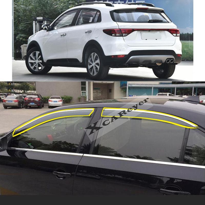 For KIA KX CROSS 2017 2018    Car Body Styling Sticker Plastic Window Glass Wind Visor Rain/Sun Guard Vent Parts
