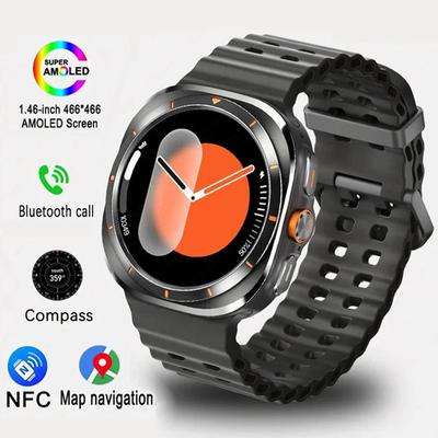 För Watch 7 Ultra Smartklocka Män Kvinnor GPS Spårning Smartklocka AI Urtavla HD AMOLED Röstsamtal NFC Sport Vattentäta Klockor