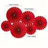 6PCS Set of Chinese New Year Decorations - Paper Fans and Flower Decorations, Suitable for Holiday Living Room Display
