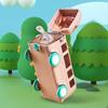 Removable Baby Bus Water Bottle 500ml Kid's Water Bottle Toys Car Shape Straw Water Cup  Children