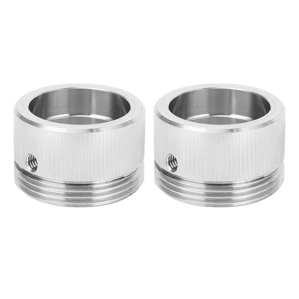 2Pcs Heat Valve Adapter Set 304 Stainless Steel Thermostat RA Adapter with Vertical Stripes Appearance M30 X 1.5
