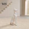 Minimalist Dog Statue 3D Printed Sitting Figurine, Modern Statue, Animal White Figurine Sculpture Decoration for Home Office Desk, Gift Pet Lovers PLA