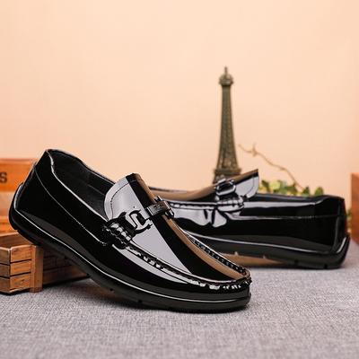 Neue Herren-Doudou-Schuhe aus erstschichtigem Rindsleder, Lackleder, glänzendes Leder, lässige Slipper, modischer Trend, Herren-Einzelschuhe, weich