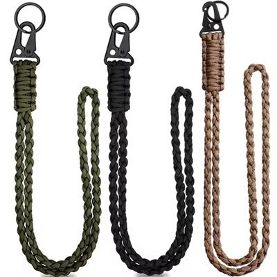 Tactical Fashion Paracord Woven Long Lanyard For Hanging Key Camera Whistle Phone Multifunction Emergency Survival Hanging Rope