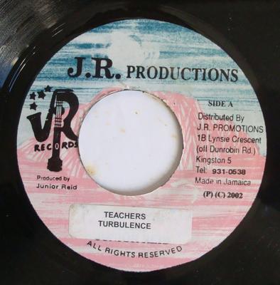 7inch Record TURBULENCE - Teachers NONE J.R. Production 2004 Jamaica Reggae, Ska & Dub Used