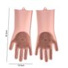Black Silicone Dishwashing & Cleaning Gloves - Anti-Freeze, Heat-Resistant for Kitchen & Laundry Use