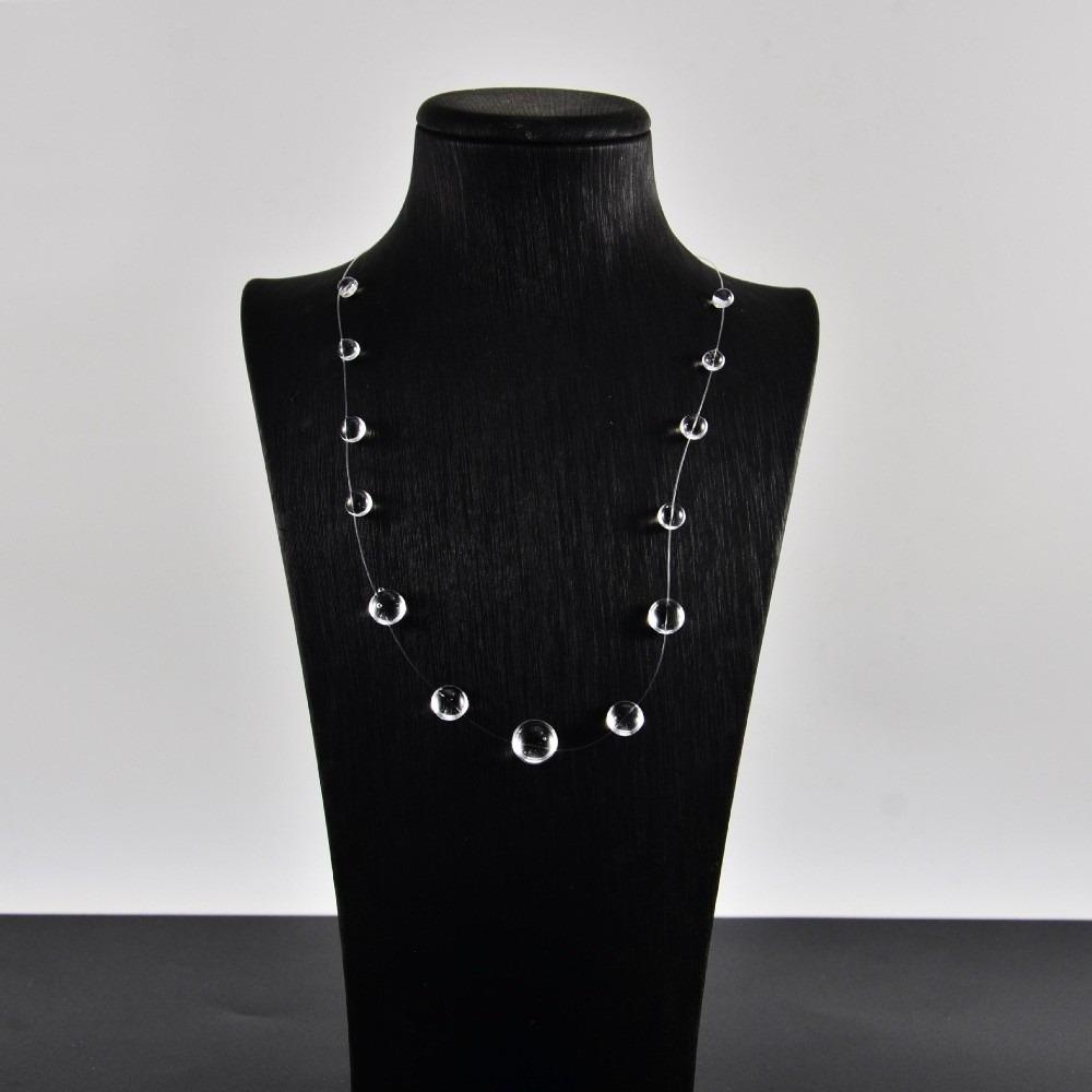 Handmade Dewdrop Necklace Resin Water Drop Necklace Geometric Clavicle Chain Daily Wear прозрачный