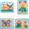 Blocs de construction pour ongles champignon DIY Ensemble créatif de tableau à picots Interaction parent-enfant