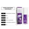 Whitening Toothpaste Purple Corrector Reduce Yellowing Remove Tooth Stain Clean Oral Hygiene Fresh Breath Teeth Bleaching Mousse