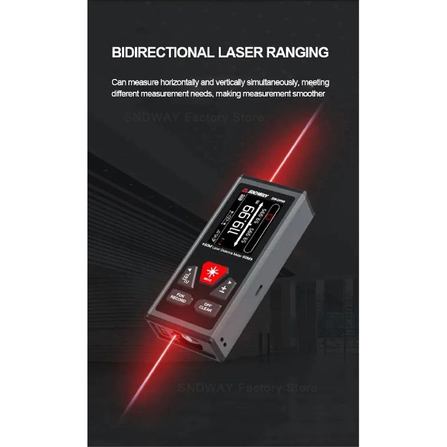 SNDWAY SW DR60 DR100 DG60 DG100 Laser Distance Meter Bidirectional Laser Tape Measure Two Way Electronic Level Range Finder