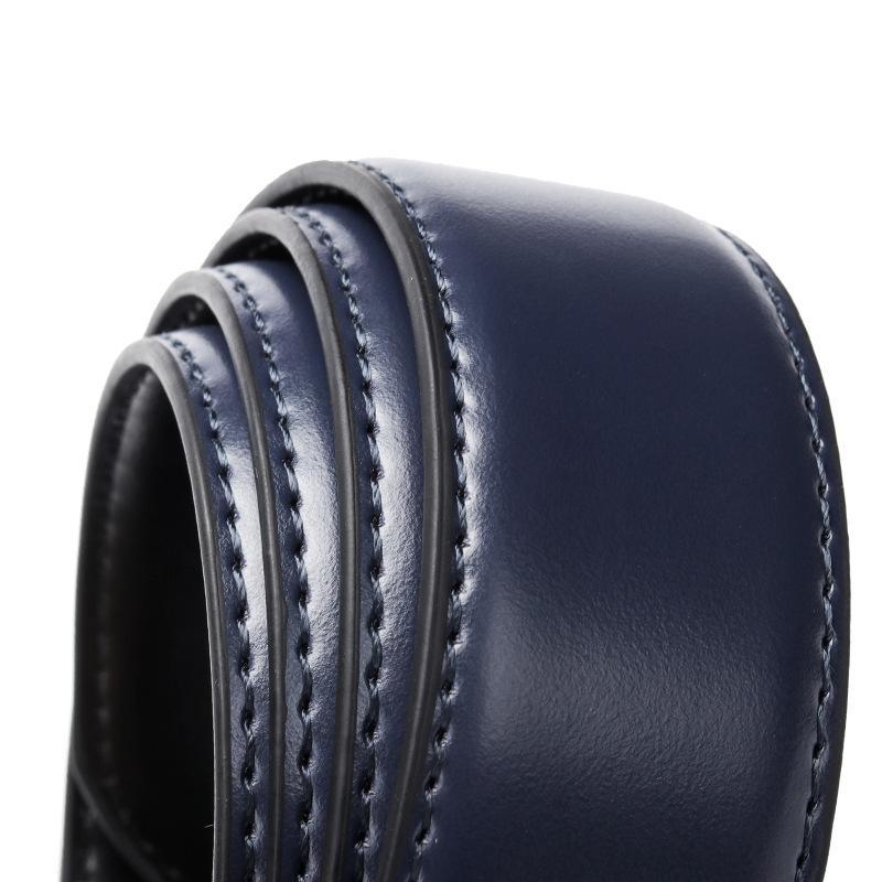 Men'S Business Belt, Rotating Pin Buckle Belt, Cowhide Casual Double-Sided Wear, Genuine Leather Men'S Belt