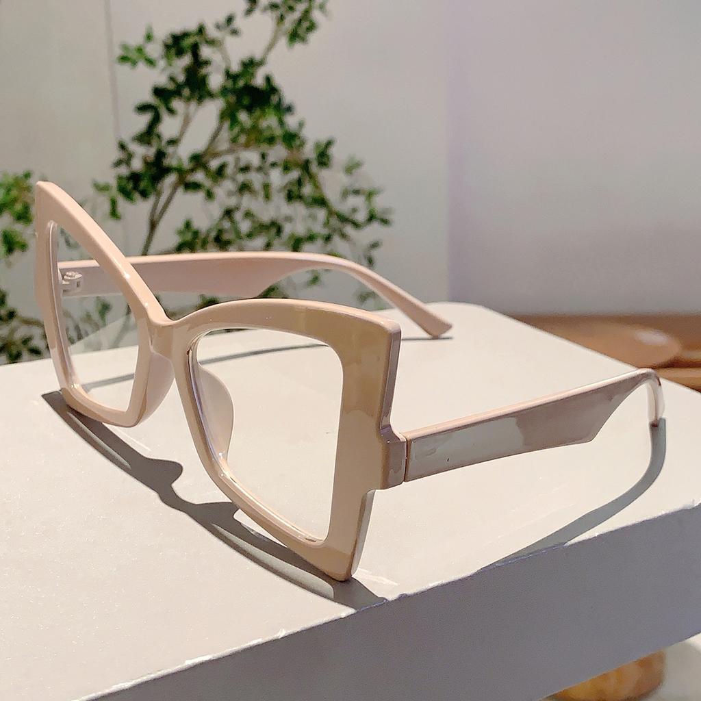 Oversize Vintage Glasses Frames Women Fashion Brand Design Butterfly Shape Eyeglasses Trendy New Non-prescription Eyewear