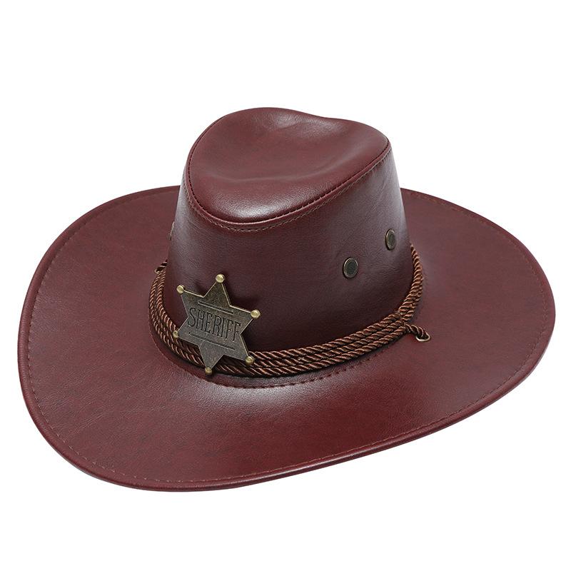 European, American and Western Cowboy Jazz Hat Big Eaves Cowboy Hat Outdoor Sun Hat Men's Riding Hat