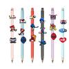 International Ice Hockey Student Pen Holder with Detachable Soft Rubber PVC Decoration
