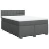 Maison Exclusive - Sommier à lattes de lit avec matelas Gris foncé 140x200cm Tissu