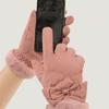 Waterproof Winter Warm Gloves Windproof Cycling Mittens Soft Bow Women Gloves  Female/Girls