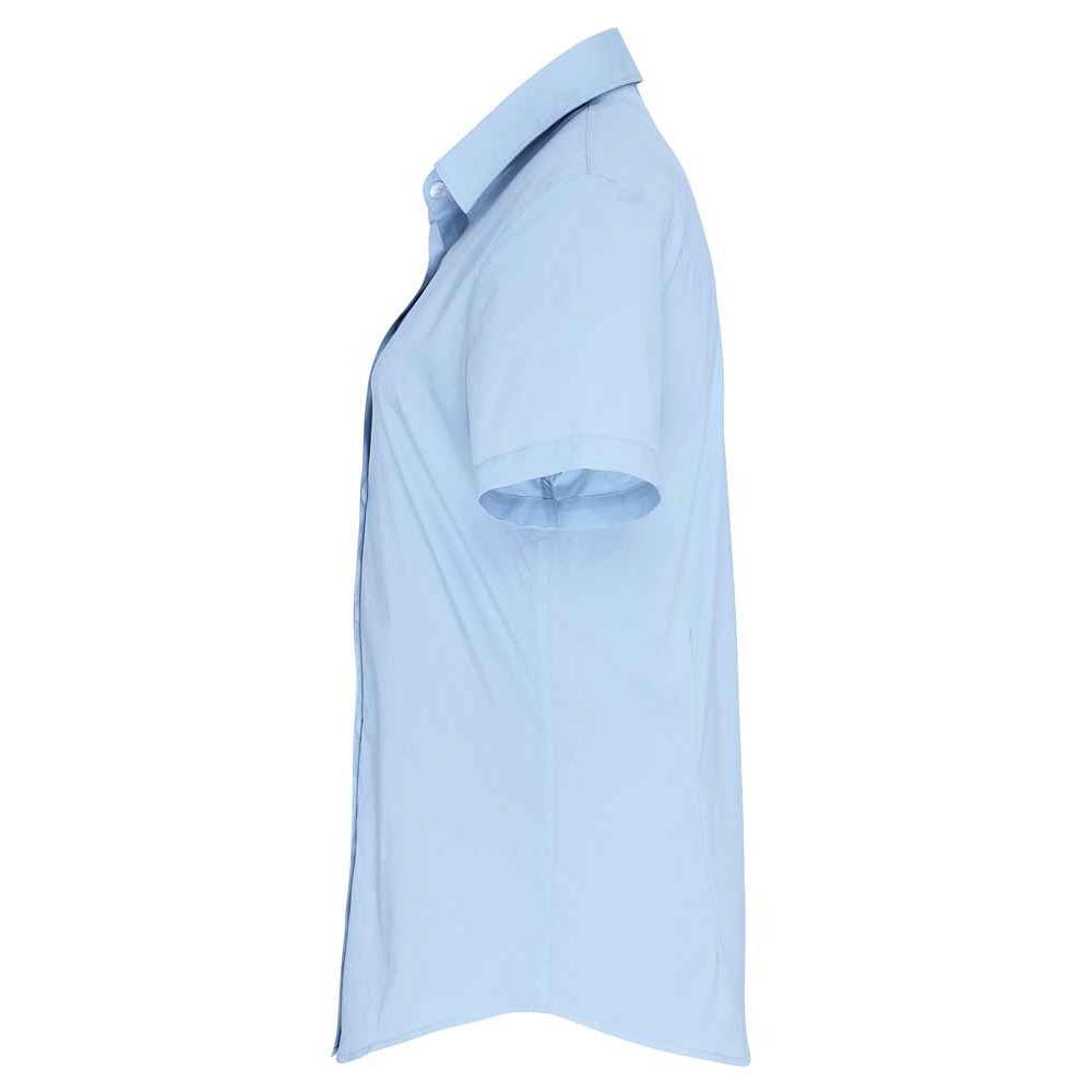 Premier Damska/Damska Bawełniana Poplinowa Elastyczna Koszula z Krótkim Rękawem