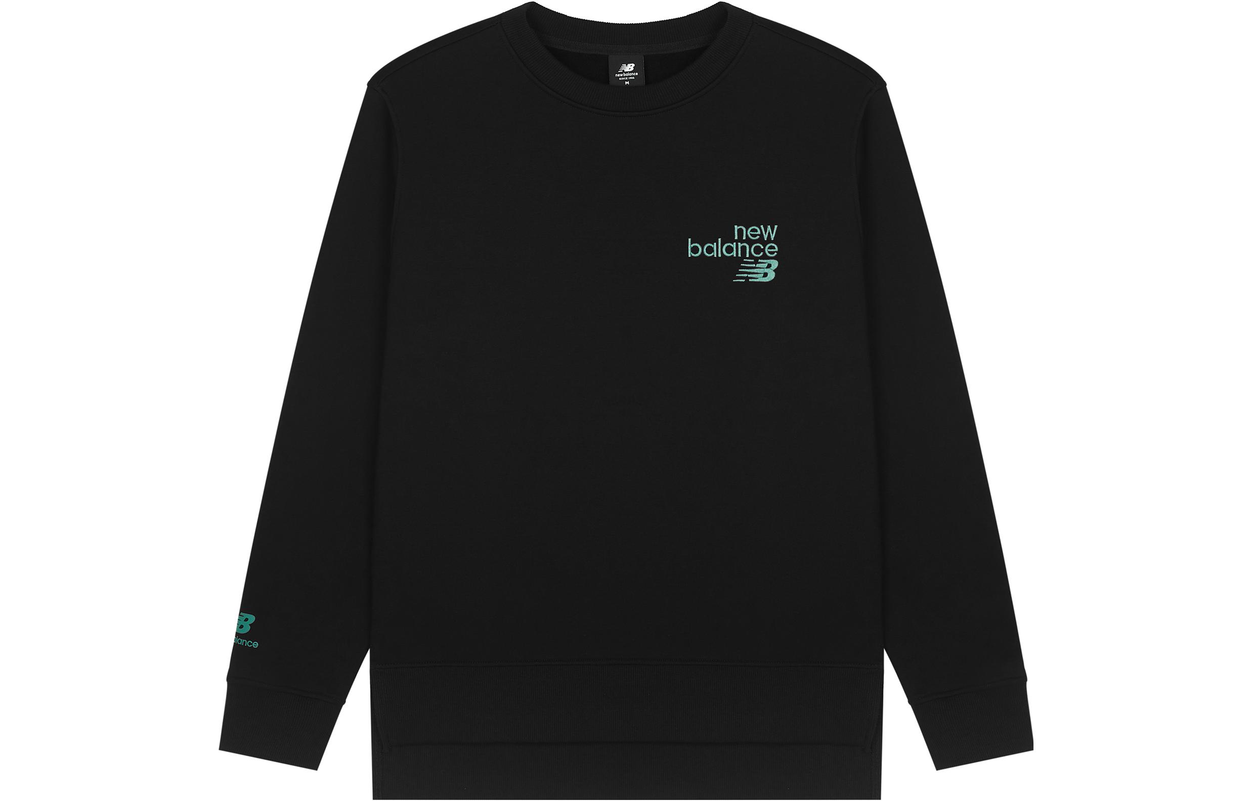 New Balance Sweatshirts Men s Black Crew Neck Moderate Regular AMT24372-BK L